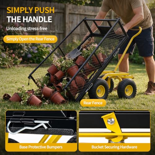 NorthSky Steel Garden Dump Cart Heavy Duty 800 LBS Utility Wagon