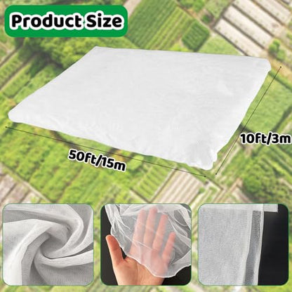 Mosquito Netting,10 × 50 Ft Mosquito Mesh Screen for Patio,White - color: White, size: 10 x 50 Ft - 1 Pack