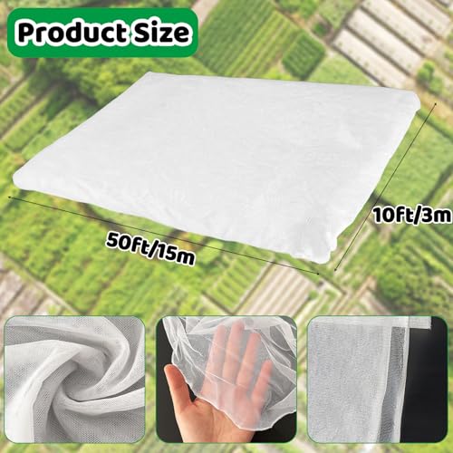 Mosquito Netting,10 × 50 Ft Mosquito Mesh Screen for Patio,White - color: White, size: 10 x 50 Ft - 1 Pack