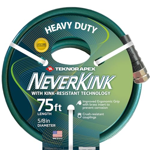 Teknor Apex Neverkink Heavy Duty 5/8 inch by 75 Foot Garden Hose - size: 5/8 inch x 75 feet, style: Rubber