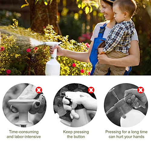 Electric Spray Bottle, Plant Spray 0.26 Gallon with Adjustable Nozzle for Garden, Indoor and Outdoor Plant, Also Works as Automatic Sprayer Mister