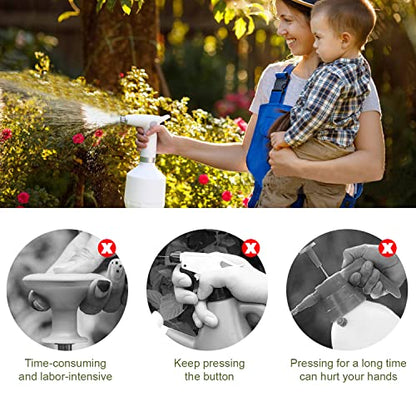 Electric Spray Bottle, Plant Spray 0.26 Gallon with Adjustable Nozzle for Garden, Indoor and Outdoor Plant, Also Works as Automatic Sprayer Mister