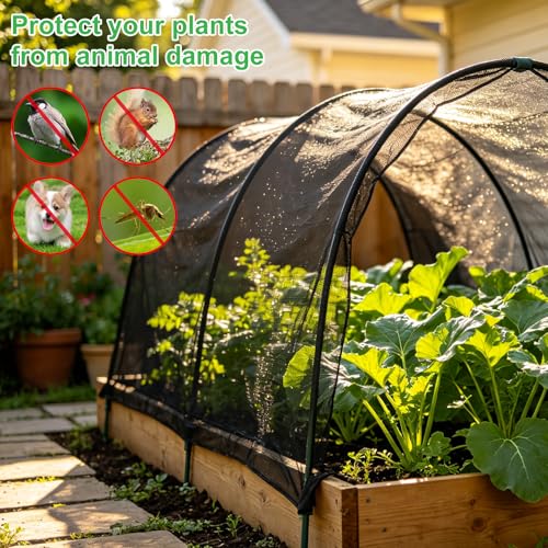 Patio Mosquito Netting, Black 9.8FT×18FT Garden Mesh Netting,Garden Mosquito Net for Plants,Fruits and Vegetables to Repel Flies,Insects & Birds,Mosquito Mesh Screen for Outdoor,Patio,Balcony,Terrace - size: 9.8FT×18FT