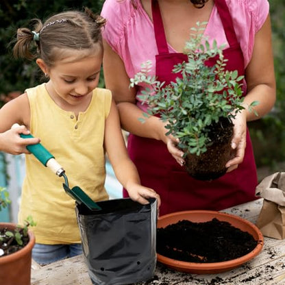 gardtree 100 Pcs Thicken Plastic Plant Nursery Bags 4.7" x 9.8", Grow Bags for Fruit Trees, PE Seedling Pots, Nursing Growing Pouch, Ideal for Flowers, Vegetables, Fruit, Plant Growing Containers - size: 4.7"x9.8"/100PCS