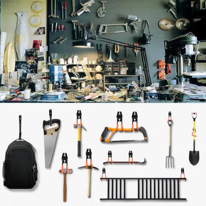 Steel Ladder Hooks 24PK Heavy Duty Anti-Slip, Wall Mount for Tools 2026 New - color: 2026 New Combo-24PC
