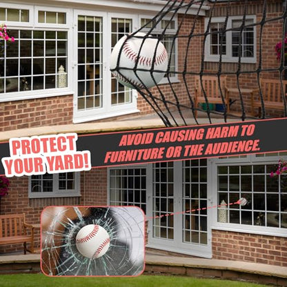 Storgem Baseball Softball Backstop Net, Heavy Duty Sports Barrier Netting - size: 10x20ft