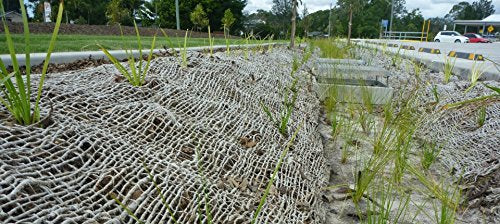 AK Trading CO. Jute Erosion Control, Soil Saver Mesh Blanket - 48" Wide x 75 Yard Roll (225 feet Long) - 900 Sq. Ft. Coverage - size: 75 Yards