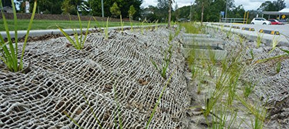 AK Trading CO. Jute Erosion Control, Soil Saver Mesh Blanket - 48" Wide x 75 Yard Roll (225 feet Long) - 900 Sq. Ft. Coverage - size: 75 Yards