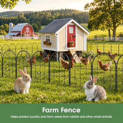 Decorative Garden Fence,10.5 ftx 15.66"H Rustproof No Dig Flower Bed Border - size: 10 Arched Panels-10.5 ftx 15.66"H