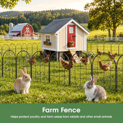 Decorative Garden Fence,10.5 ftx 15.66"H Rustproof No Dig Flower Bed Border - size: 10 Arched Panels-10.5 ftx 15.66"H