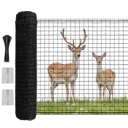 Deer Fence Netting for Garden, 4x75 FT Temporary Fence for Backyard - size: 4x75 FT