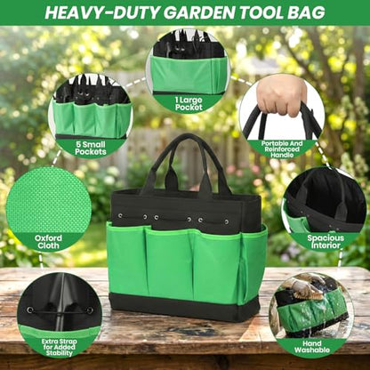 Velway 11-Piece Garden Tools Set Heavy Duty with Ergonomic Handles