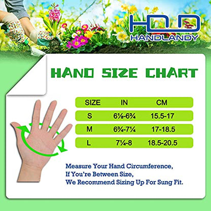 HANDLANDY Bundle - 2 Pairs: Rose Pruning Long Gardening Gloves, Ladies Heavy Duty Yard Work Gloves - Beige, Khaki, Medium
