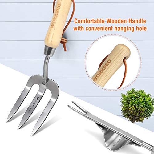 WORKPRO 8 Piece Garden Tools Set, Heavy Duty - color: Green