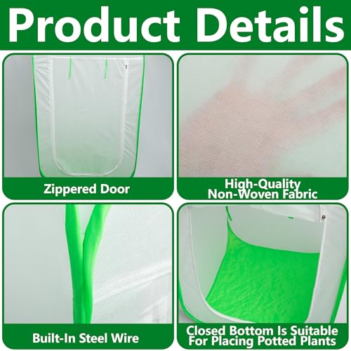 35x35x59 in Pop Up Winter Frost Plant Cover, Plants Freeze Protection Tent