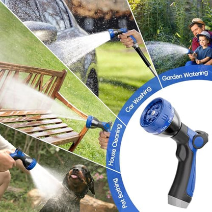 SPECILITE 8 Patterns Garden Hose Nozzle Sprayer with Thumb Control On/Off