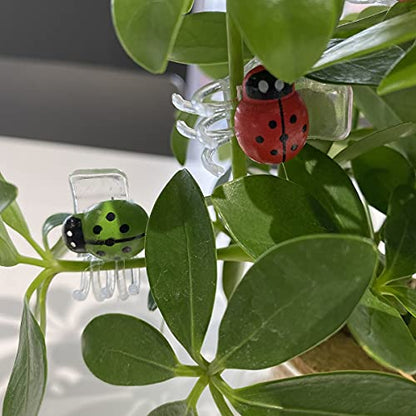 30 Pcs Colorful Ladybug Orchid Clips, Garden Plant Vine Support Clips Flower Clips