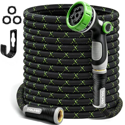 Lightweight Garden Hose, 100ft Non Expandable Water Hose with Nozzle - size: 100FT