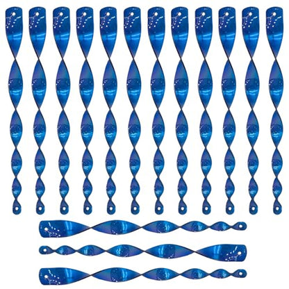15Pcs 12inch Blue Spiral Bird Repellent Reflective Scare Rods - color: Blue