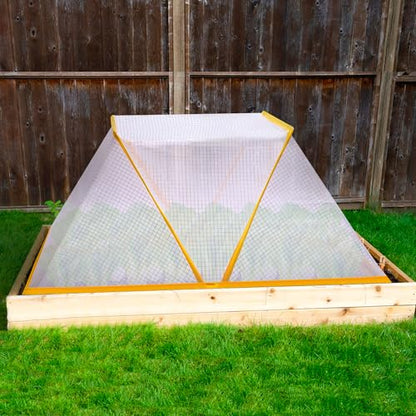 2 Pcs Garden Row Accelerator Plants Cover, 32" x 13" x 14" Foldable Raised Garden Beds Vegetable Rows Plant Protector, Plant Net Cage Guard Greenhouse Cover for Protect Vegetable Fruit from Animal - color: 2 Pcs