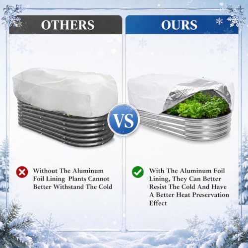 Raised Bed Winter Frost Cover with Aluminum Liner, Plant Freeze Protection - color: 1 Pcs