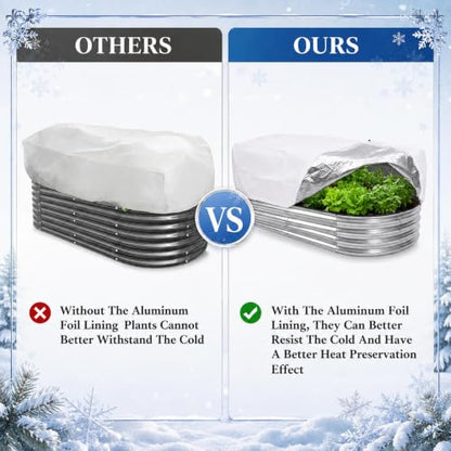 Raised Bed Winter Frost Cover with Aluminum Liner, Plant Freeze Protection - color: 1 Pcs