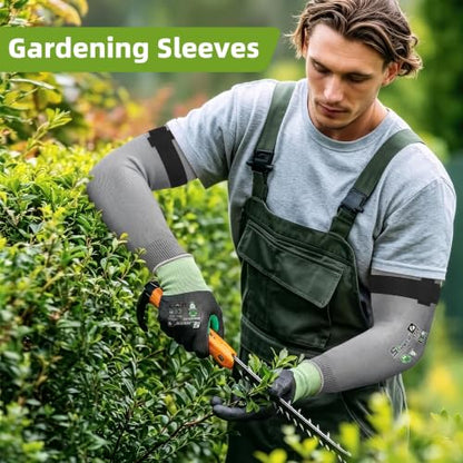 Schwer 18in A6 Cut Resistant Arm Sleeves for Gardening, S914 - color: Grey-updated, size: 18 In-1 Pair