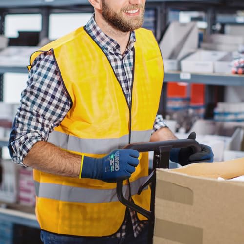 KAYGO Safety Work Gloves, MicroFoam Nitrile Coated, Men Women,KG18N - color: Dark Blue, size: Large