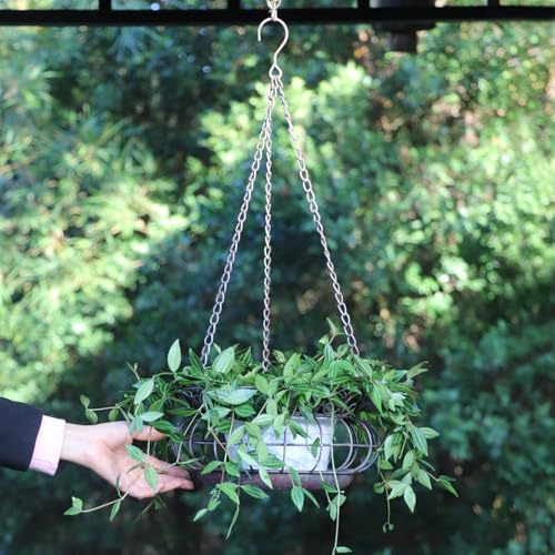 Metal Hanging Planter,Decorative Outdoor Hanging Baskets for Garden Plants