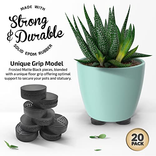 The Garden Gecko Frosted Matte Plant Pot Feet, Outdoor Pot Feet, 20 Pack