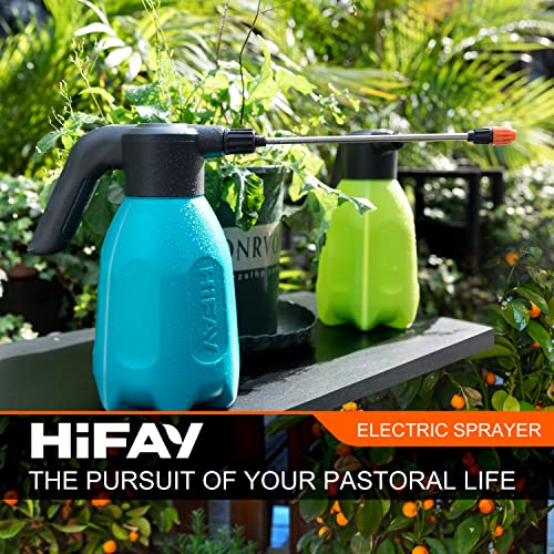 HIFAY ES2-PRO Electric Spray Bottle 2L/0.5Gallon, Rechargeable Battery Powered Sprayer Spray 60 Bottles On a Single Charge, Automatic Plant Mister，Pump Sprayer,Indoor Watering Can for Plants - color: Green
