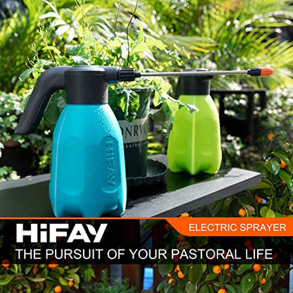 HIFAY ES2-PRO Electric Spray Bottle 2L/0.5Gallon, Rechargeable Battery Powered Sprayer Spray 60 Bottles On a Single Charge, Automatic Plant Mister，Pump Sprayer,Indoor Watering Can for Plants - color: Blue