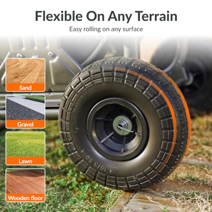Giraffe Tools Garden Hose Reel Cart with Wheels, 200FT of 1/2 Capacity
