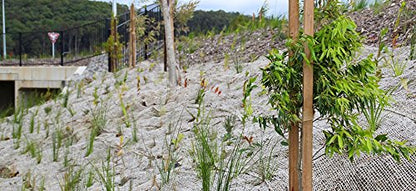 AK Trading CO. Jute Erosion Control, Soil Saver Mesh Blanket - 48" Wide x 75 Yard Roll (225 feet Long) - 900 Sq. Ft. Coverage - size: 75 Yards