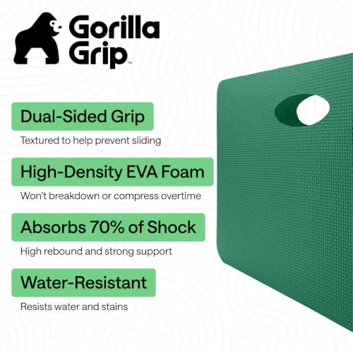 GORILLA GRIP® Extra Thick Foam Kneeling Pad for Gardening, 17.5x11 Grass - color: Grass