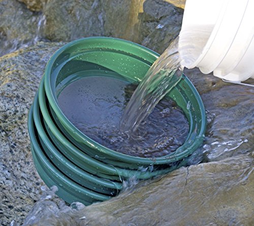 SE 9-Piece Patented 13.25-Inch Wide Stackable Sifting Pan Set for Gold Prospecting with Stainless Steel Mesh - GP2-9 SET - size: 9 Pieces, style: Pans