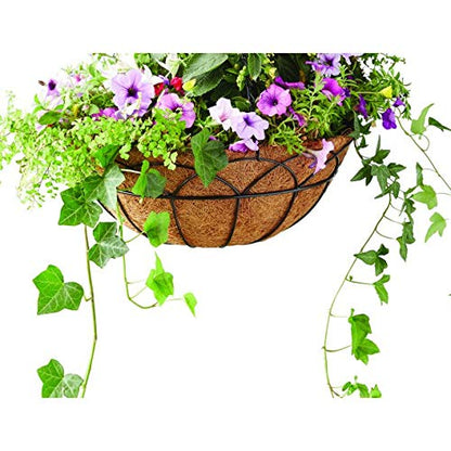 2 PCS Half Round Coco Liner 16" Nature Hanging Wall Basket Liners - size: 16 Inch