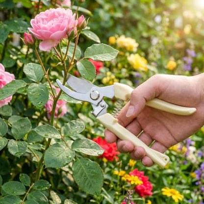 1Pc White Stainless Steel Bypass Pruning Shears, Garden Scissors - color: 1pc-white