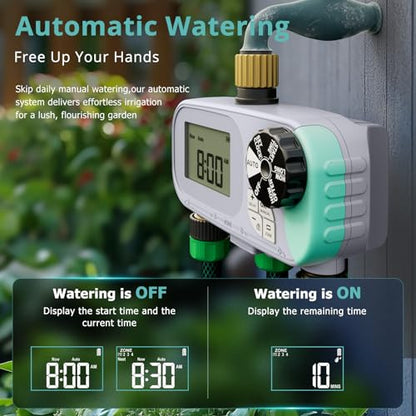 QUOBAS Sprinkler Timer for Garden Hose, Programmable Brass Water Timer - size: Sprinkler Timer 4 zone
