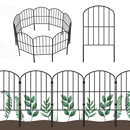 Decorative Garden Fence Fencing, 27ft (L) x 24in (H) Animal Barrier for Dog - size: 27' (L) x 24'' (H)