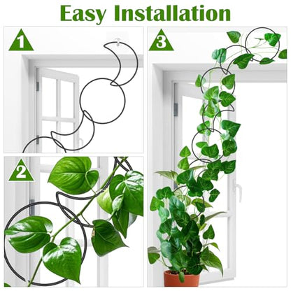 Vodolo 18 Pcs Chain Trellis for Climbing Plants Indoor Outdoor,Wall Plant Vine Climbing Support for Potted Plants,Houseplant Accessorie for Climbing Plants Pertains to Monstera,Pothos,Ivy,Wisteria