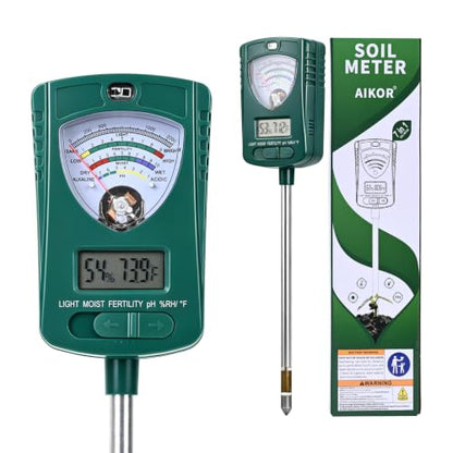 Soil Test Kit,7-in-1 Soil Moisture Meter for Indoor and Outdoor Plants