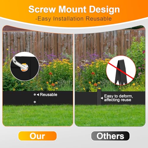 20ft. 40" L × 6" H Metal Landscape Edging, 6 Pack Garden Border - size: 6 Inch