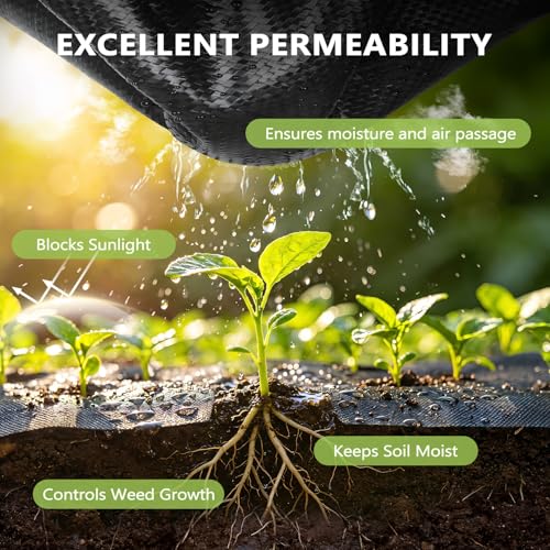 iropro Premium 5oz Weed Barrier Fabric Heavy Duty 3ftx250ft - size: 3ft x250ft