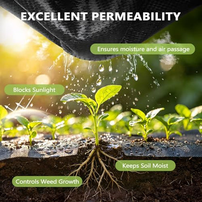 iropro Premium 5oz Weed Barrier Fabric Heavy Duty 3ftx250ft - size: 3ft x250ft