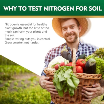 HOVIRAN Soil Test Strips for Nitrogen, 125 Strips Home Soil Test Kit for Lawns Garden - color: Soil Nitrogen Test Strips