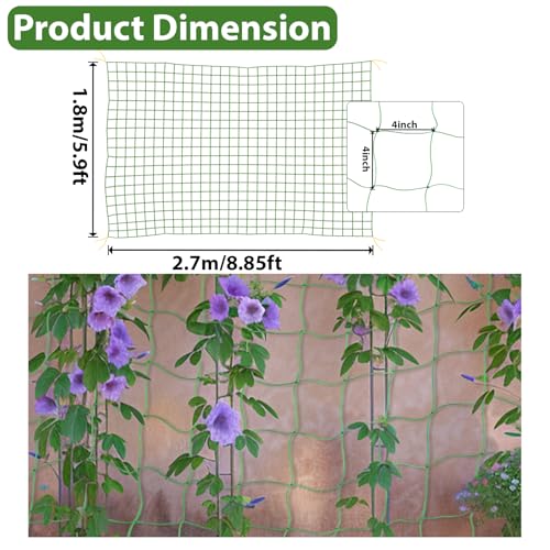 MAQIHAN Trellis Netting for Climbing Plants - Heavy Duty Garden Net, 2 PCS