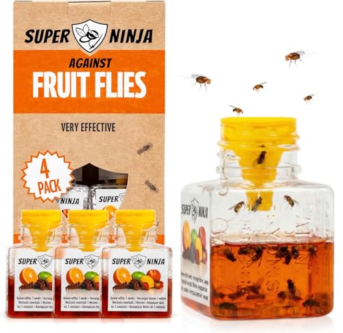 Super Ninja Fruit Fly Traps for Indoors, 4 Pack - size: 4 Traps