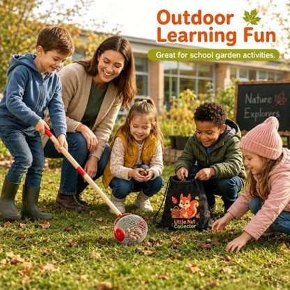 Nut Gatherer for Kids, Acorn Picker Upper Roller with Storage Bag