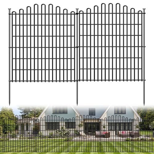 10 Panels No Dig Decorative Garden Fence, Dog Fence Outdoor for Yard - size: 33 in(H) X 29 in(L)